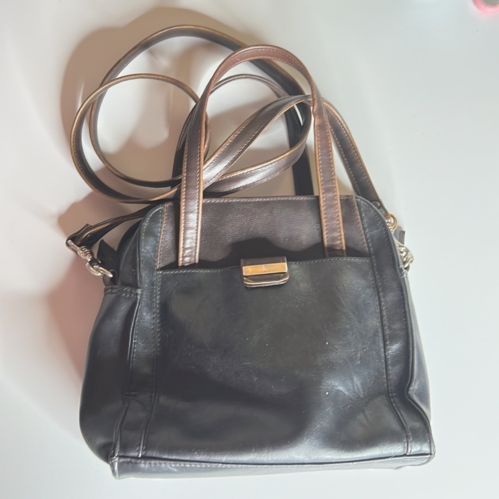 Liz Claiborne Vintage 80’s Crossbody Brown/Black Purse - Picture 11 of 11